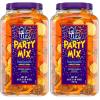 image:imageUtz Party Mix  26 Ounce Barrel  Tasty Snack Mix Includes CornNacho Tortillas Pretzels BBQ Corn Chips and Cheese Curls Easy and Quick Party Snacks Cholesterol Free and TransFat Free26 Ounce Pack of 2