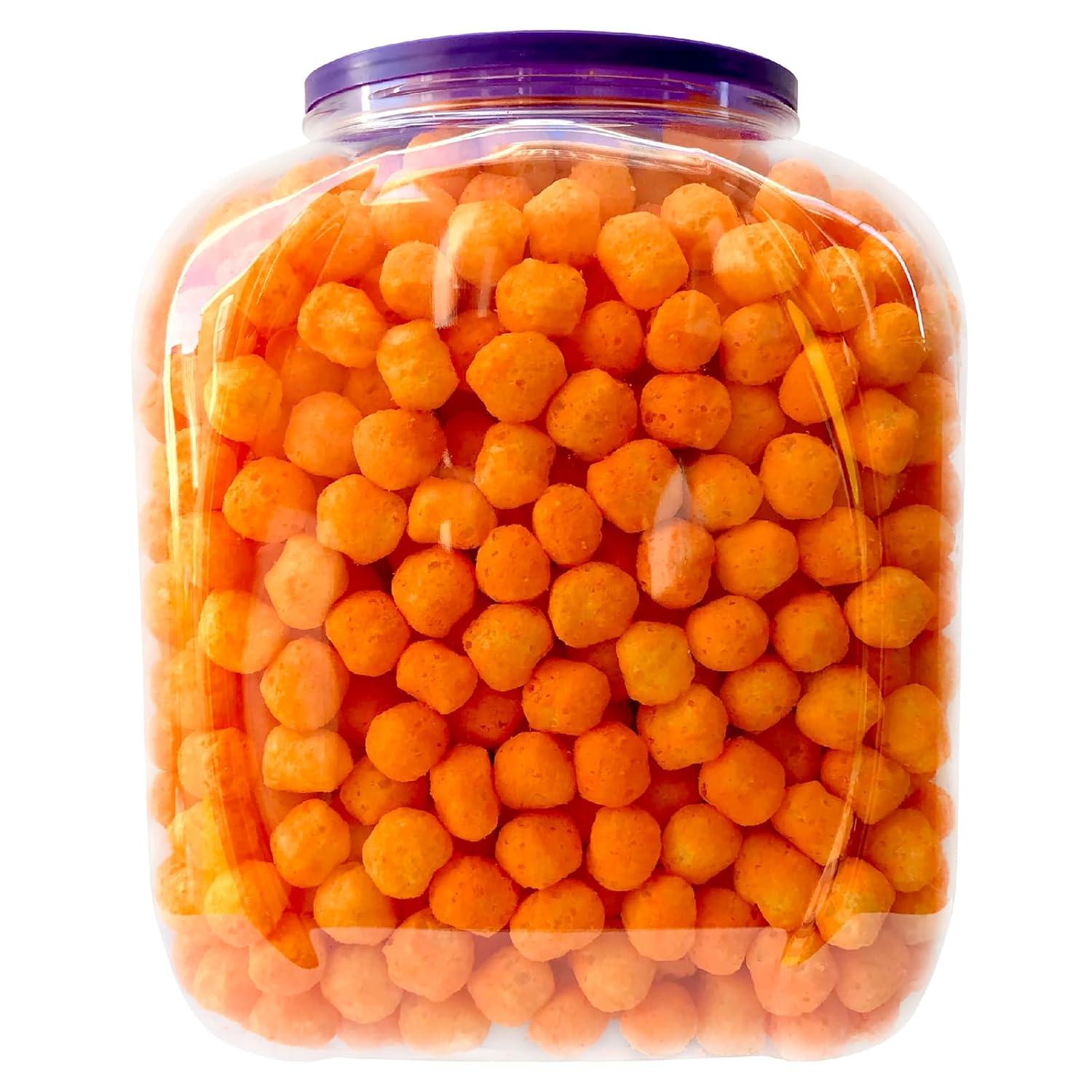 image:imageUtz Cheese Balls Barrel Tasty Snack Baked with Real Cheddar Cheese Delightfully Poppable Party Snack Gluten Cholesterol and TransFat Free Kosher Certified 365 Oz365 Ounce Pack of 2