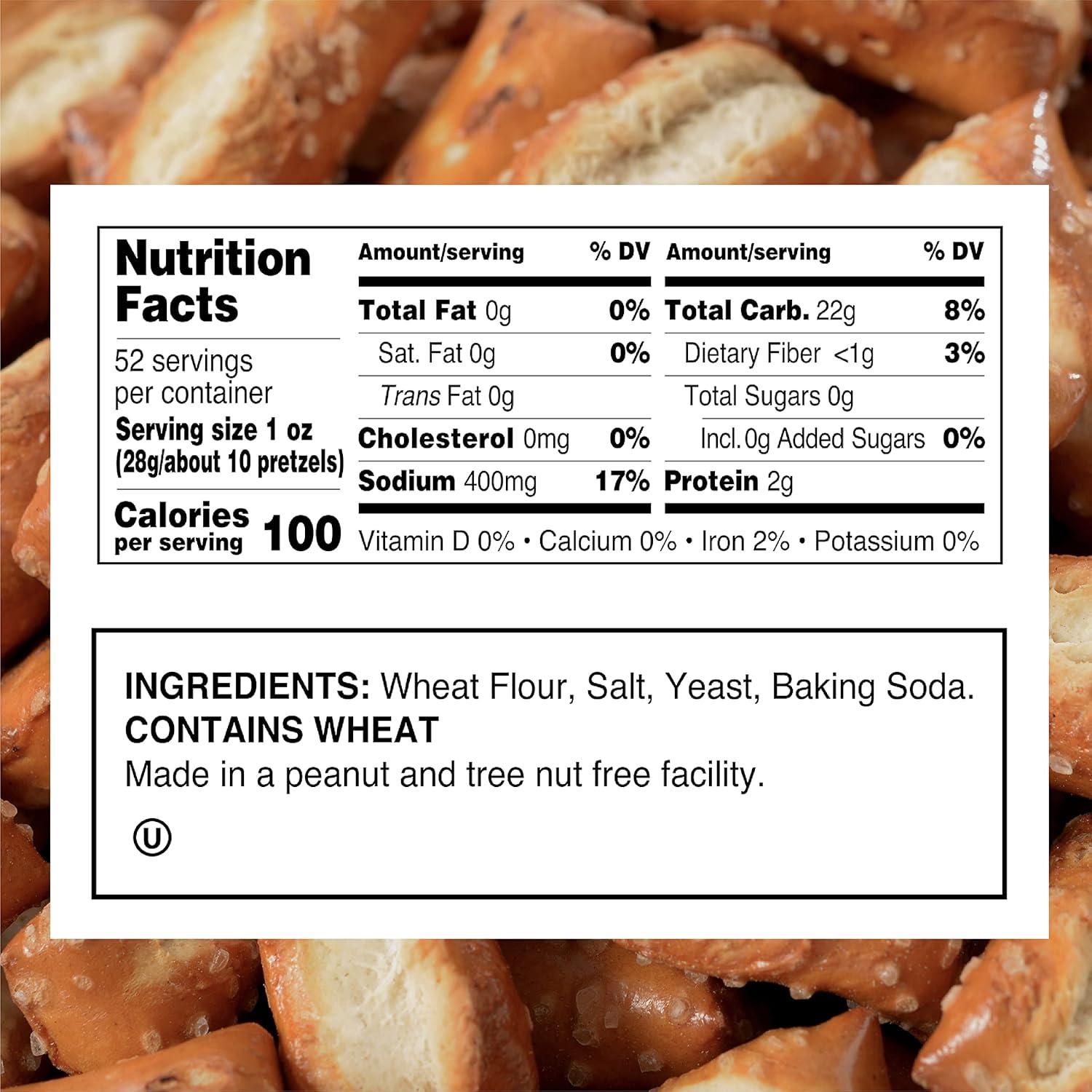 image:imageUtz Old Fashioned Sourdough Hard Pretzels 26 oz Barrel 2 Count Big and Thick Classic Pretzel Twists Crunchy Sourdough Pretzel with Zero Cholesterol BrownSourdough Nuggets