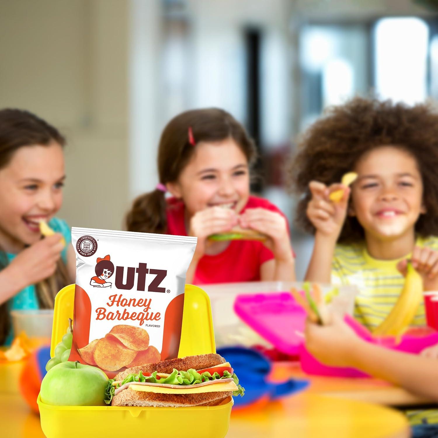 image:imageUtz Ripples Original Crispy Chips Made from Fresh Potatoes 42 Count Crunchy Individual Snacks to Go Gluten Free Snacks brand is Utz variation theme is Flavor that is Ripples Original Size that is 42 Count Pack of 1Honey Barbecue