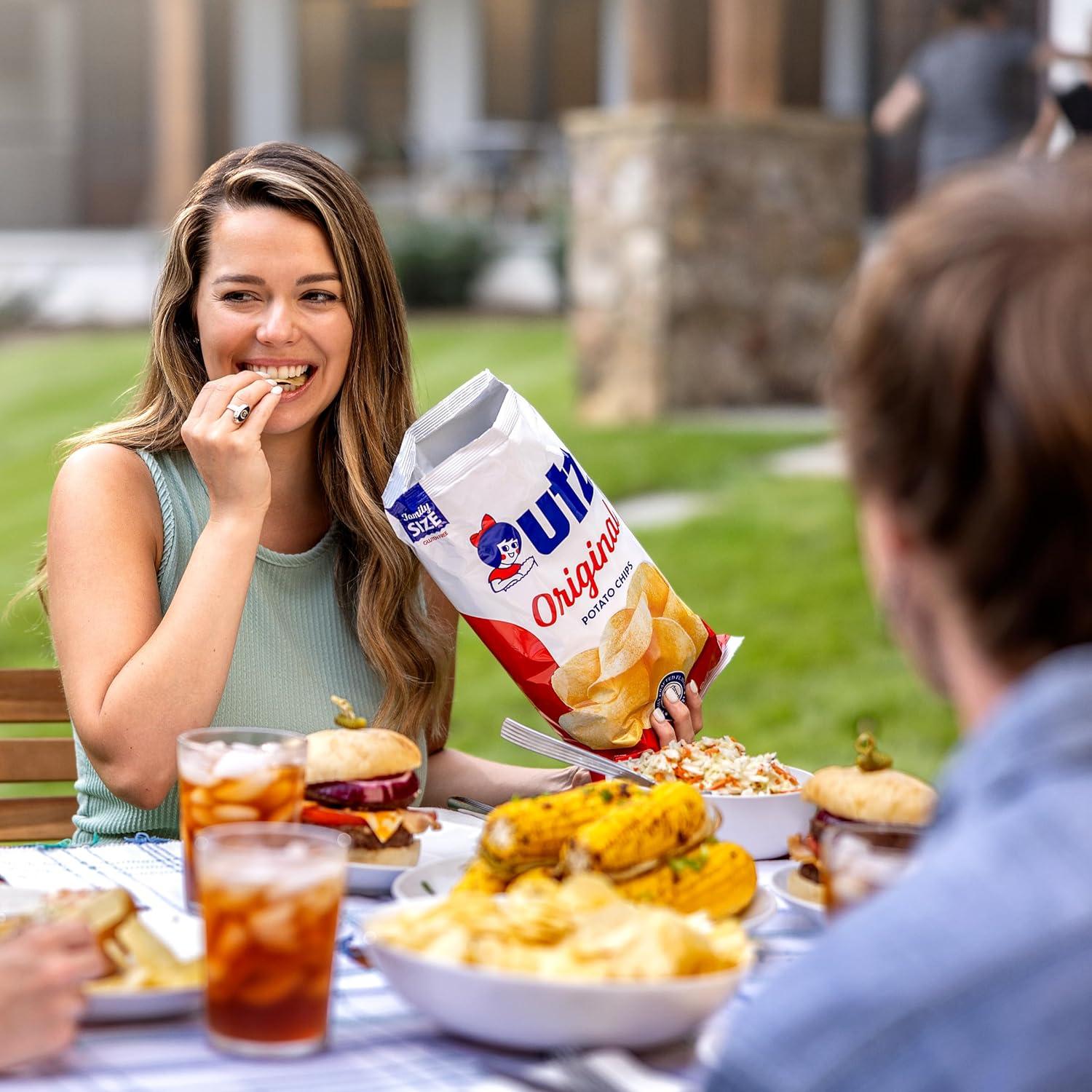 image:imageUtz Ripples Original Crispy Chips Made from Fresh Potatoes 42 Count Crunchy Individual Snacks to Go Gluten Free Snacks brand is Utz variation theme is Flavor that is Ripples Original Size that is 42 Count Pack of 1Original