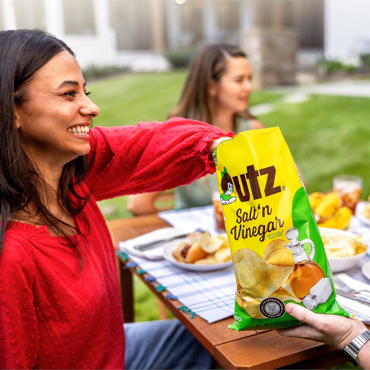 image:imageUtz Ripples Original Crispy Chips Made from Fresh Potatoes 42 Count Crunchy Individual Snacks to Go Gluten Free Snacks brand is Utz variation theme is Flavor that is Ripples Original Size that is 42 Count Pack of 1Salt Vinegar