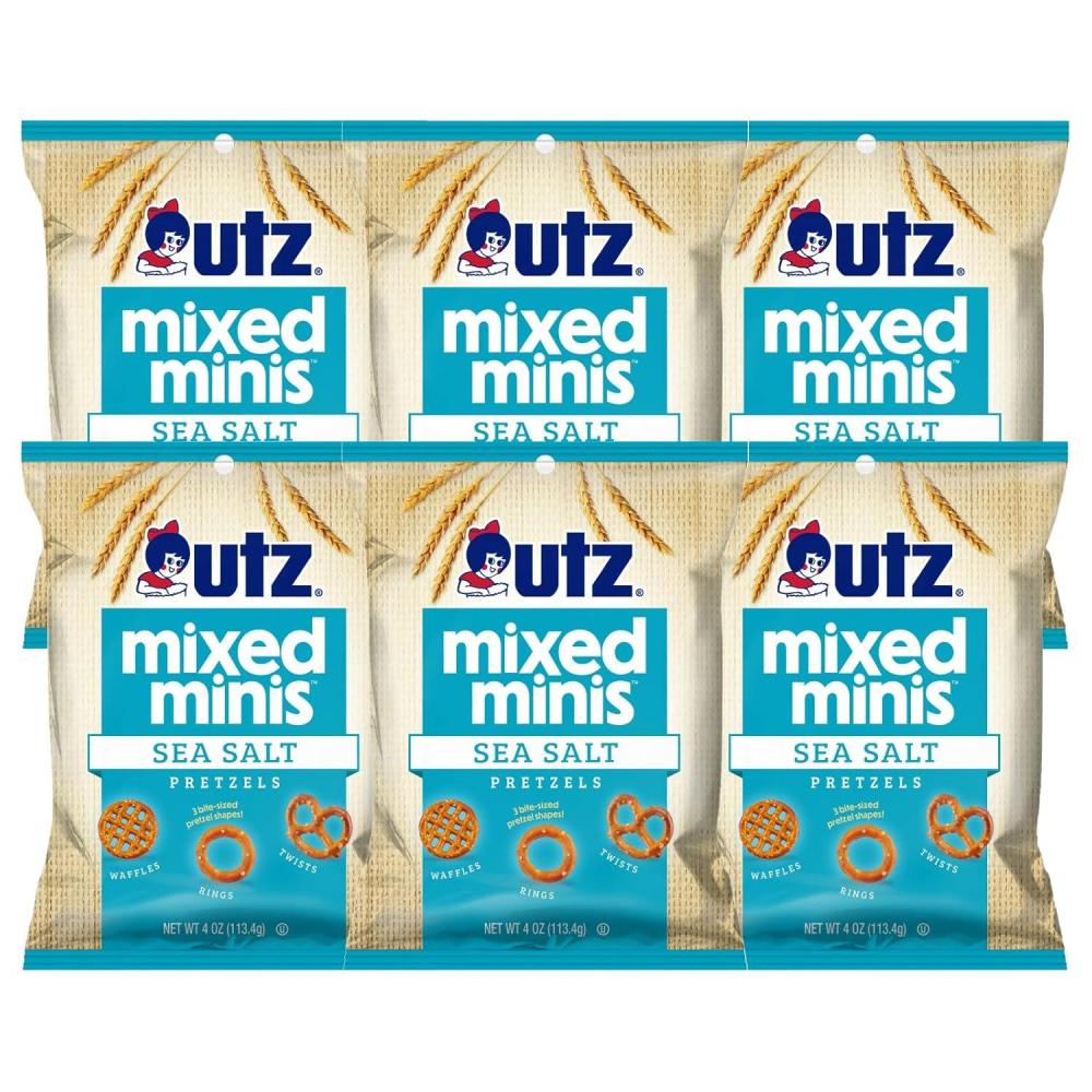 image:imageUtz Mixed Minis Pretzels Mikes Hot Honey 4 oz Pack of 6SeaSalt