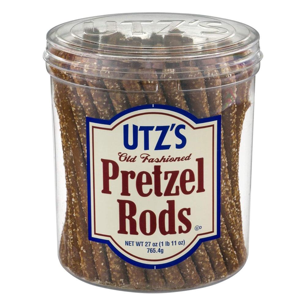 image:imageUtz Old Fashioned Pretzel Rods 27 oz Barrel Thick Crunchy Pretzel Rod Perfect for Dipping and Snacks Zero Cholesterol Snack Food
