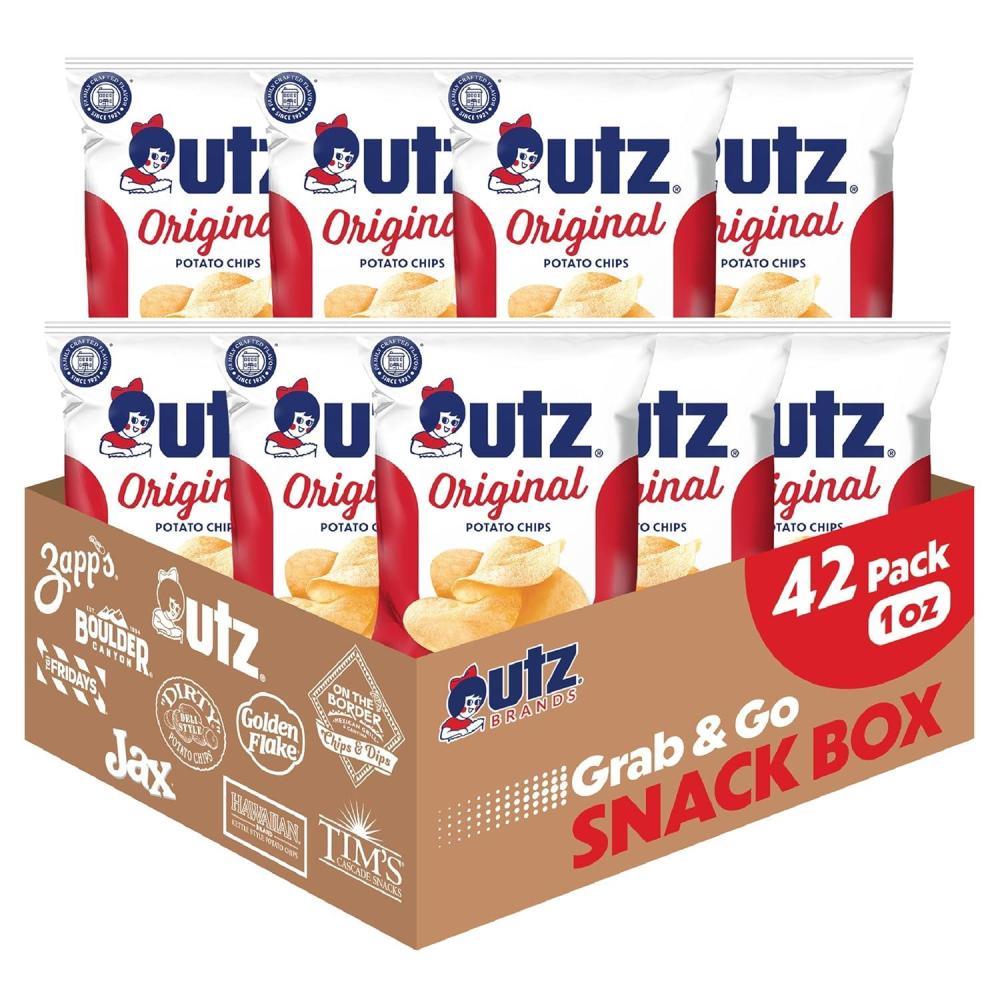 image:imageUtz Ripples Original Crispy Chips Made from Fresh Potatoes 42 Count Crunchy Individual Snacks to Go Gluten Free Snacks brand is Utz variation theme is Flavor that is Ripples Original Size that is 42 Count Pack of 1Original