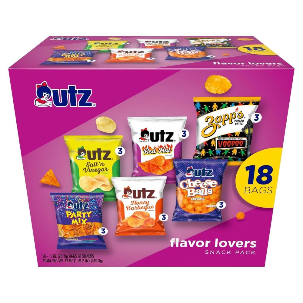 image:imageUtz Variety Snack Pack 18 ct 1665 ozFlavor Lovers