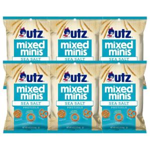 Utz Mixed Minis Pretzels, Mike’s Hot Honey 4 oz. (Pack of 6)(Sea-Salt)