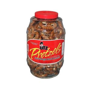 Utz Old Fashioned Sourdough Hard Pretzels – 26 oz Barrel (2 Count) – Big and Thick Classic Pretzel Twists, Crunchy Sourdough Pretzel with Zero Cholesterol, Brown(Sourdough Hards)