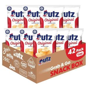 Utz Ripples Original Crispy Chips Made from Fresh Potatoes, 42 Count, Crunchy Individual Snacks to Go, Gluten Free Snacks, brand is Utz, variation theme is Flavor that is Ripples Original, Size that is 42 Count (Pack of 1).(Original)