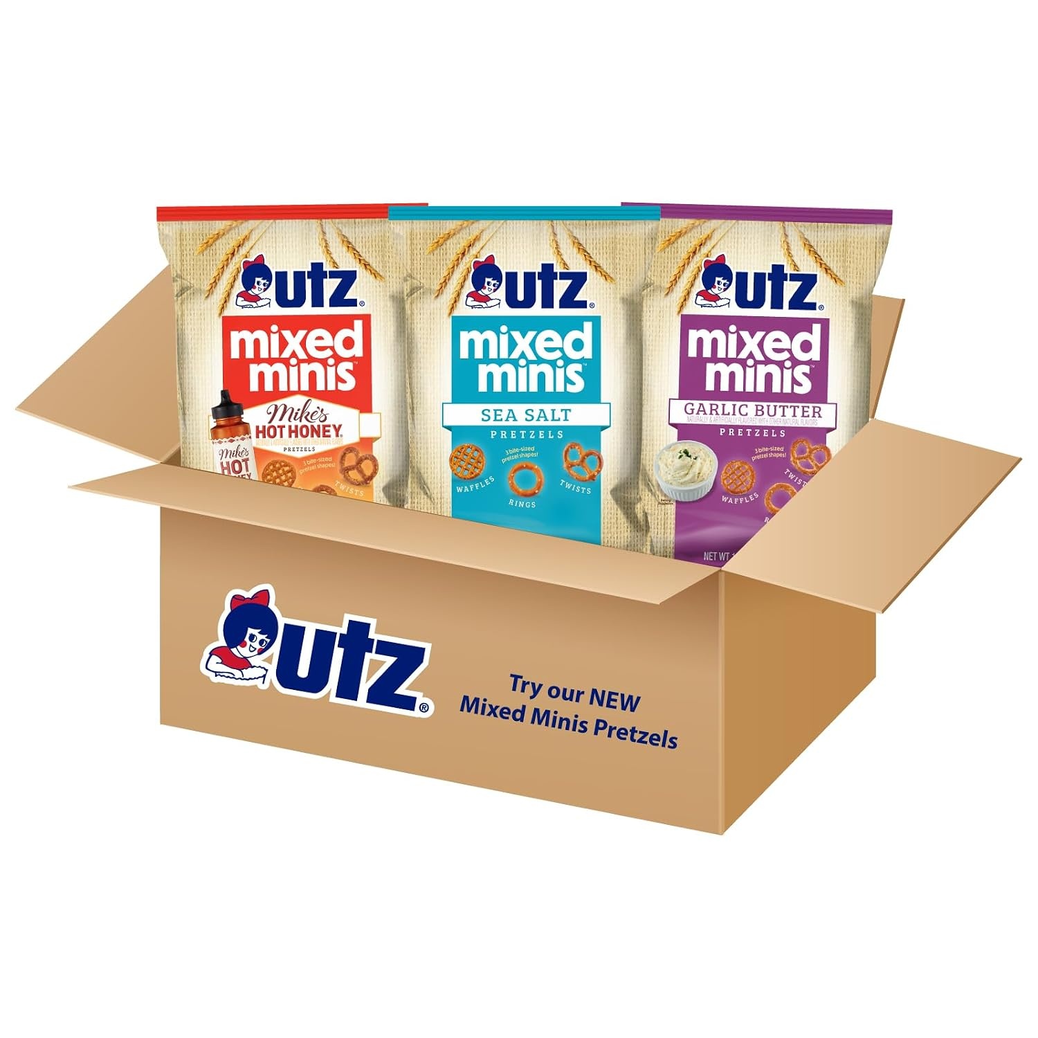 image:imageUtz Custom Pretzel 3 Bag Bundle 12 oz16 oz Pretzels