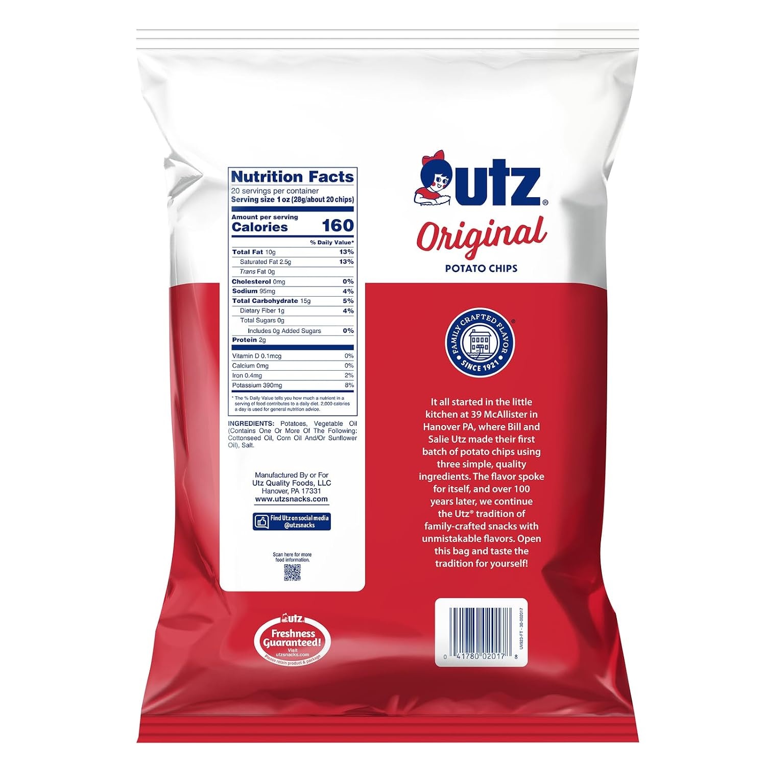 image:imageUtz All Natural Original Potato Chips 20 oz