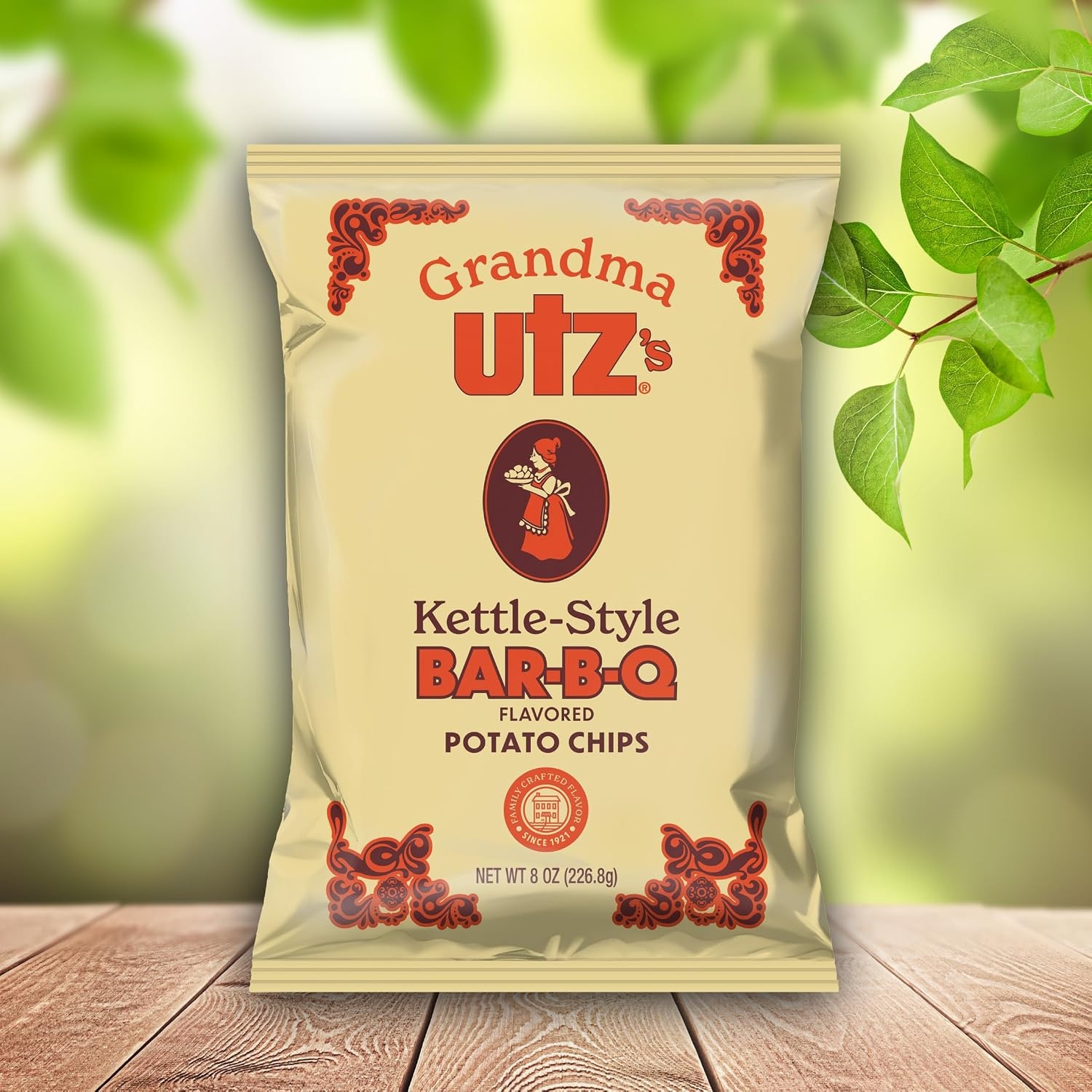 image:imageUtz Grandma Utz KettleStyle Potato Chips Original 8oz Bags 10 Count Case Pack OldFashioned Potato Chips Cooked in Lard for Classic Flavor amp CrunchBarbecue