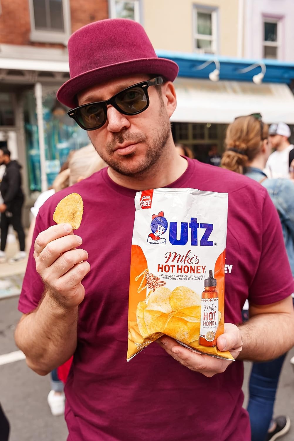 image:imageUtz Mikes Hot Honey flavored Potato Chips 2625oz 14 Count