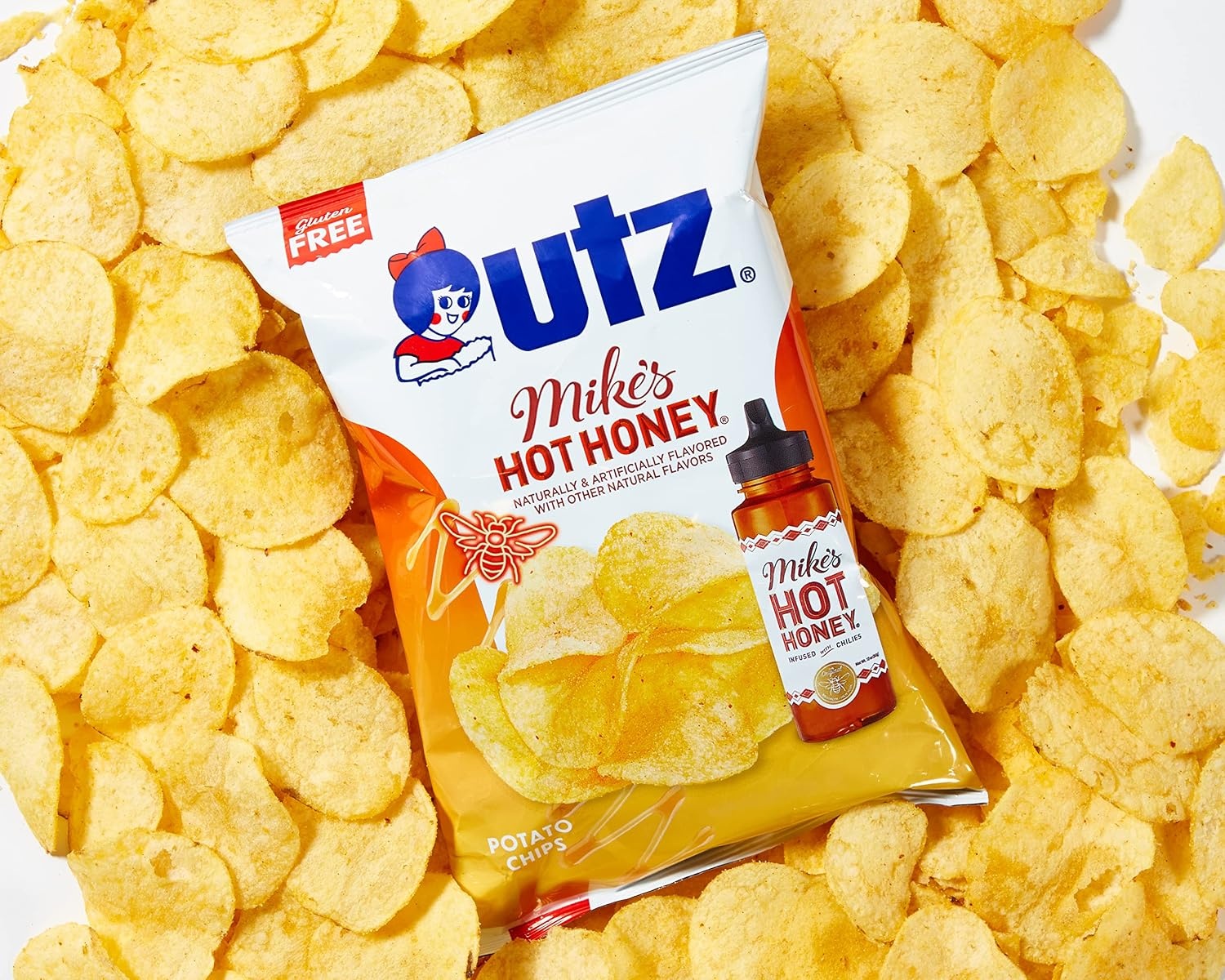 image:imageUtz Mikes Hot Honey flavored Potato Chips 2625oz 14 Count