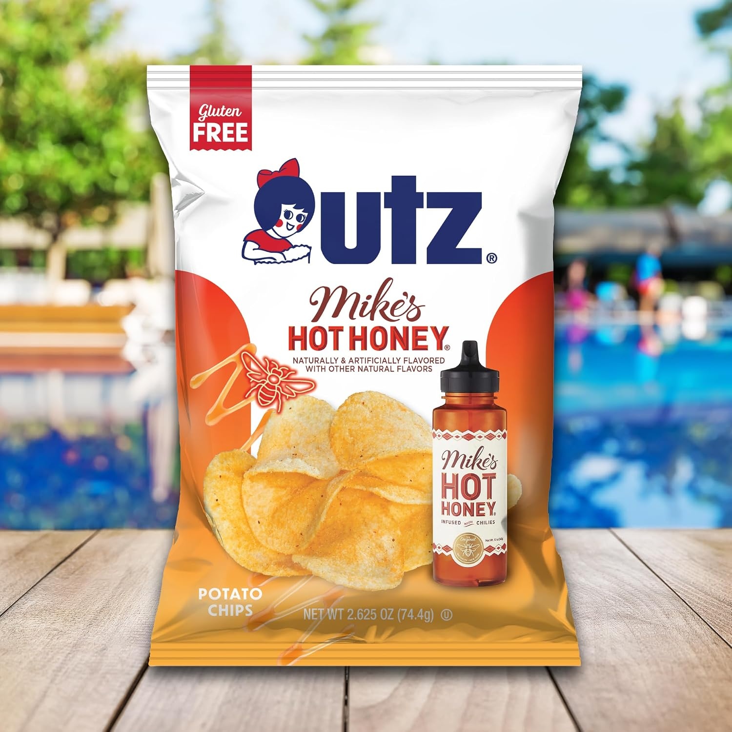 image:imageUtz Mikes Hot Honey flavored Potato Chips 2625oz 14 Count