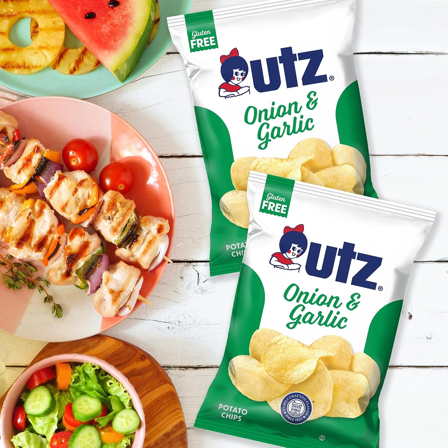 image:imageUtz Onion amp Garlic Potato Chips 275 oz Bags 14 Count Savory and Zesty Flavor with Signature Crunch Snack Pack for Lunches Parties and OntheGo Snacking