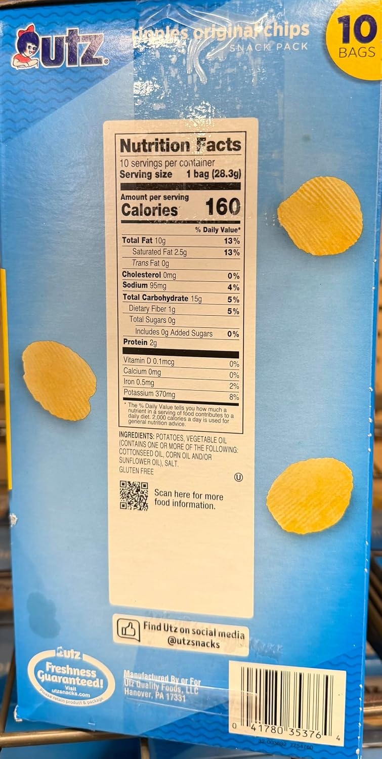 image:imageUtz Ripples Original Chips Box 10 Ounce