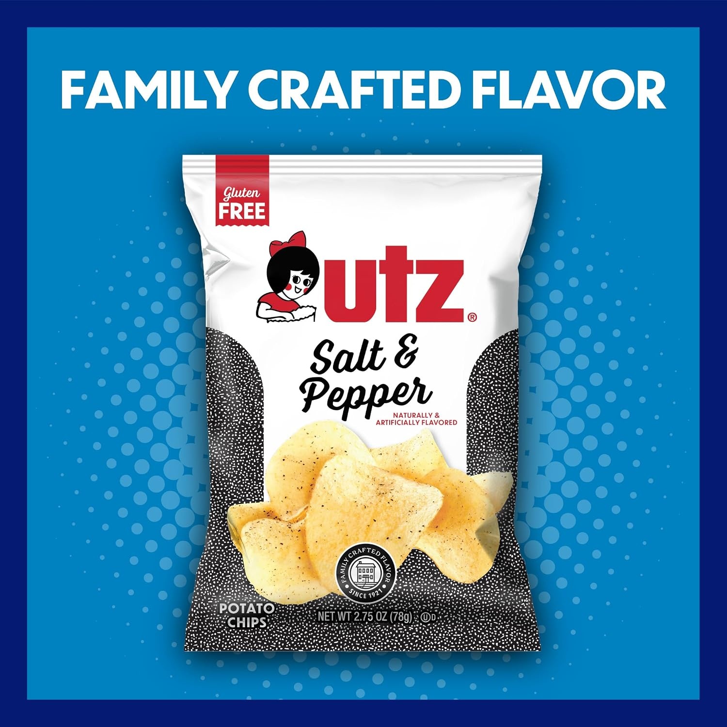 image:imageUtz Salt amp Pepper Potato Chips 275 oz Bags 14 Count Classic Sharp and Savory Flavor with Signature Crunch Snack Pack for Lunches and Everyday Cravings