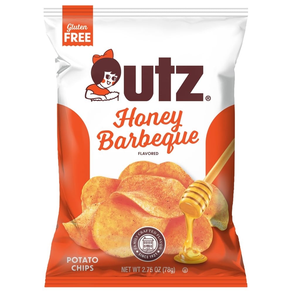 image:imageUtz Honey BBQ Potato Chips 275 oz Bags 14 Count Sweet and Smoky Flavor with Signature Crunch Snack Pack for Lunches Parties and Road Trips