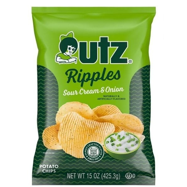 image:imageUtz Ripples Sour Cream and Onion Chips 15 oz 1 Bag
