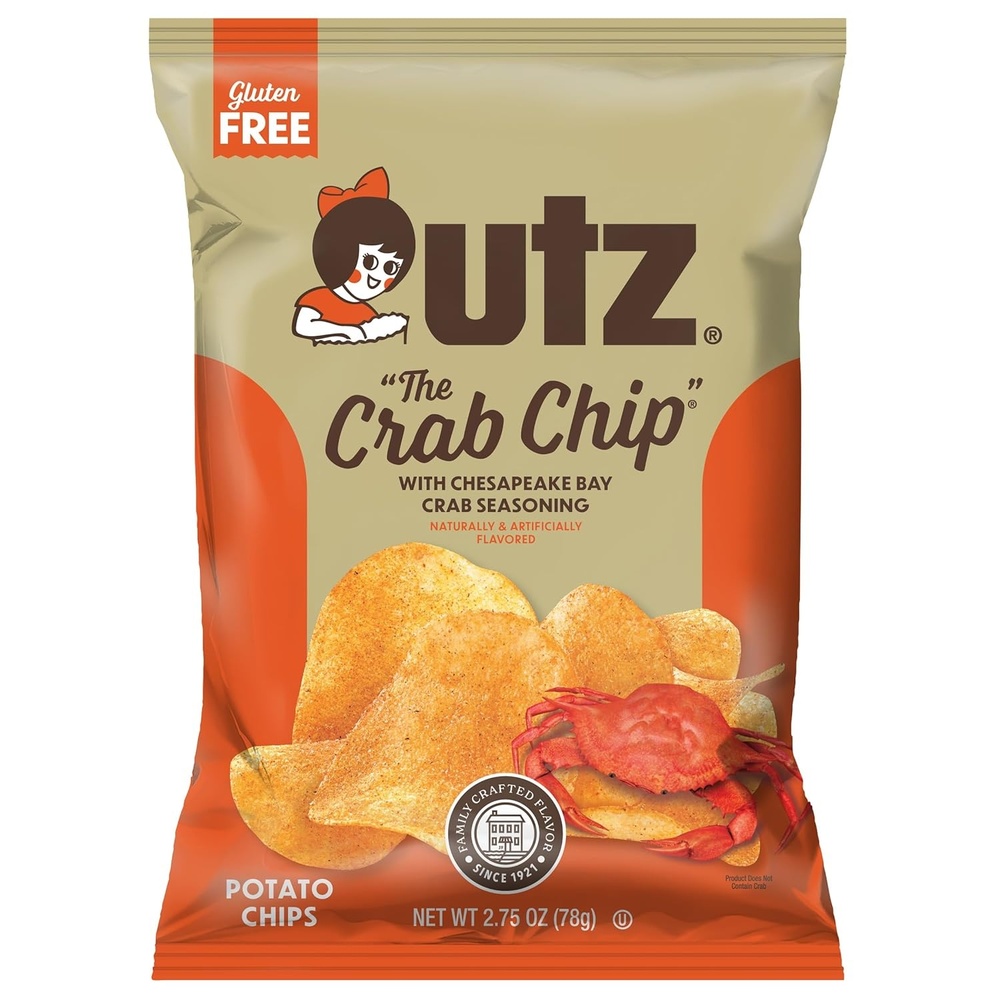 image:imageUtz The Crab Chip Potato Chips 275 oz Bags 14 Count Chesapeake BayInspired Seasoning with Signature Crunch Snack Pack for Lunches Parties and Everyday Snacking