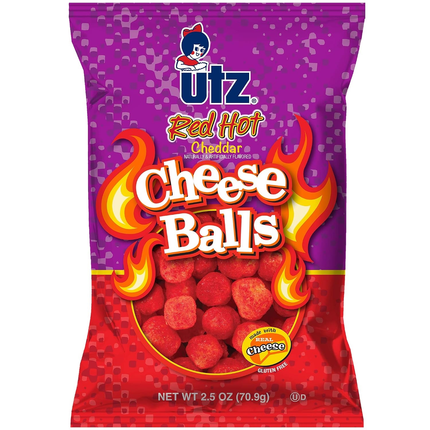 image:imageUtz Red Hot Cheese Balls 25 oz Pack of 5
