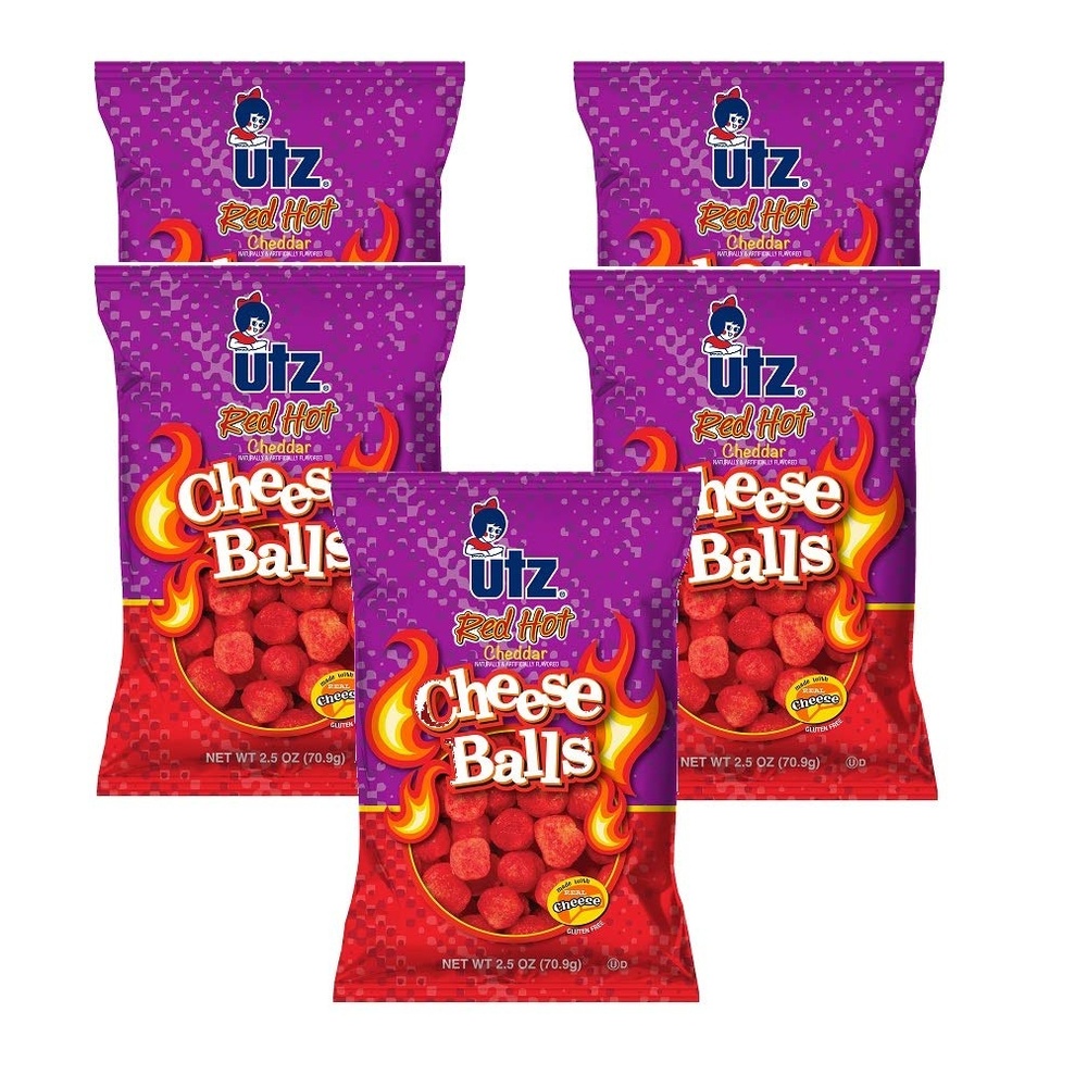 image:imageUtz Red Hot Cheese Balls  25 oz  Pack of 5